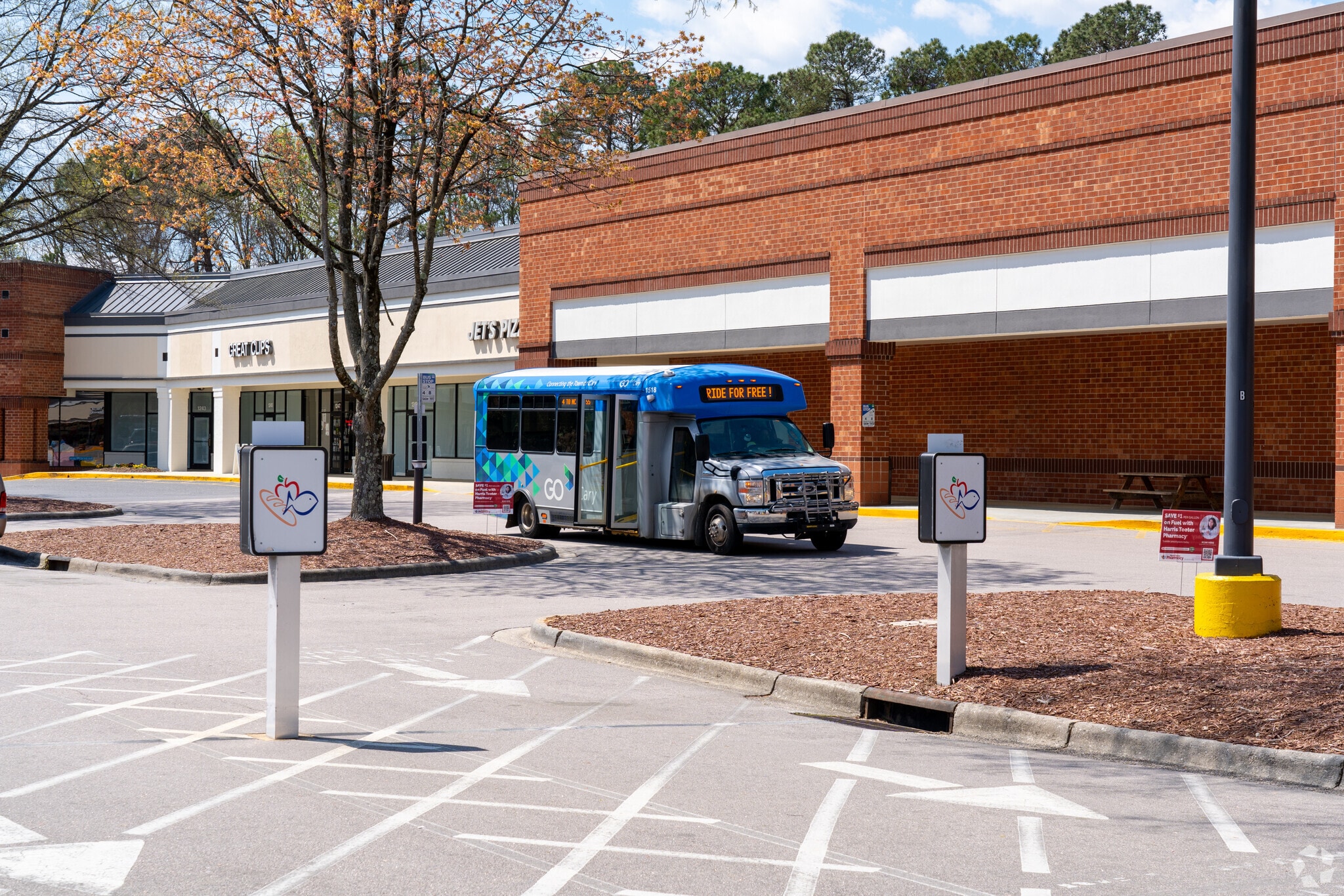 Go Cary buses provide inexpensive and even free public transit options to West Cary residents.