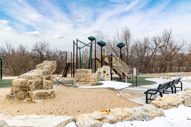 Mission Park West has a small playground for the kids.