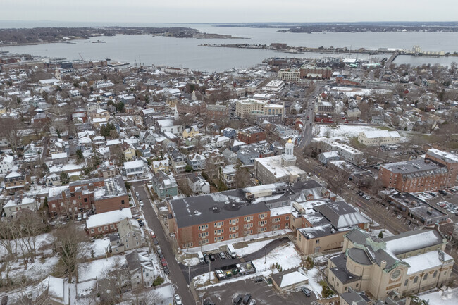 The Frank E. Thompson Middle School in Newport is integral to the fabric of downtown.