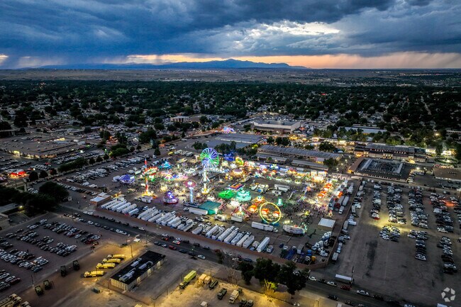 The Colorado State Fair at night comes alive in the Sunset  neighborhood in Pueblo.