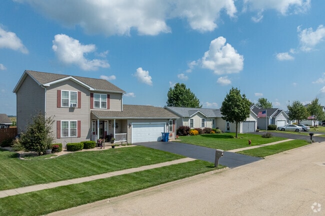 Sidewalks provide convenient walking paths for Forreston residents.