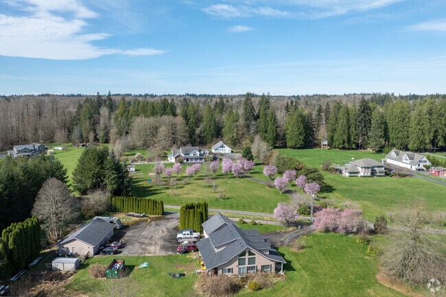 Lochsloy's rural landscape allows some properties to double as farms with space for horses.