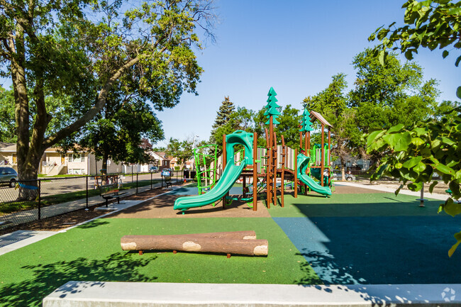 Students can play at the playground at Bridge Elementary School in Dunning.