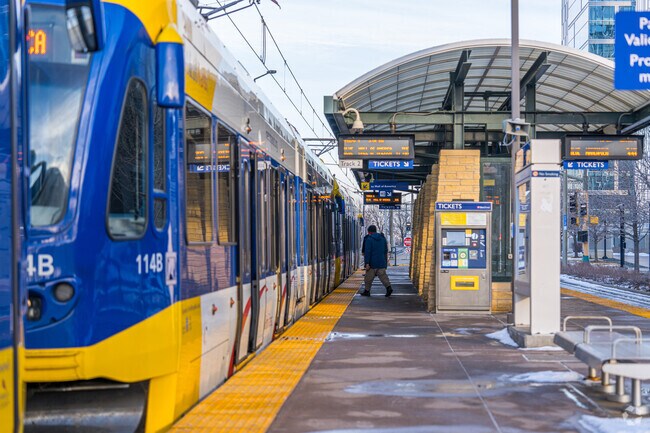Residents can use the Lightrail for commuting to Minneapolis from the South Loop neighborhood.