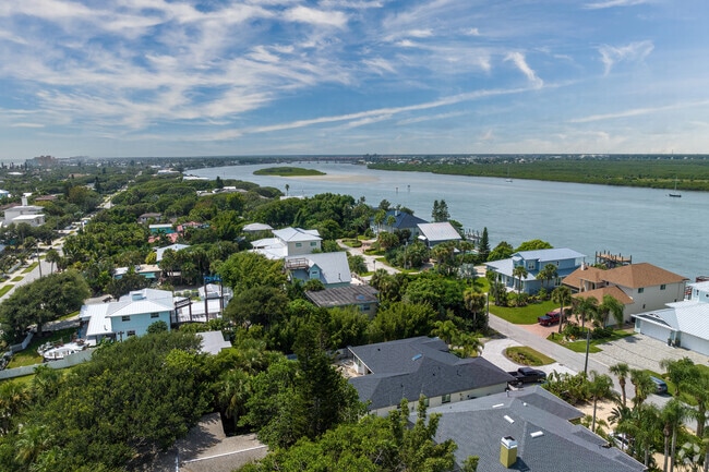 The Indian River waterfront is adjacent to homes on the west side of North Beach.