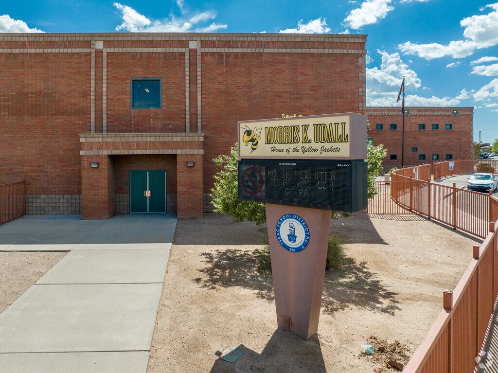 Morris K. Udall Middle School serves the community of Estrella Village.