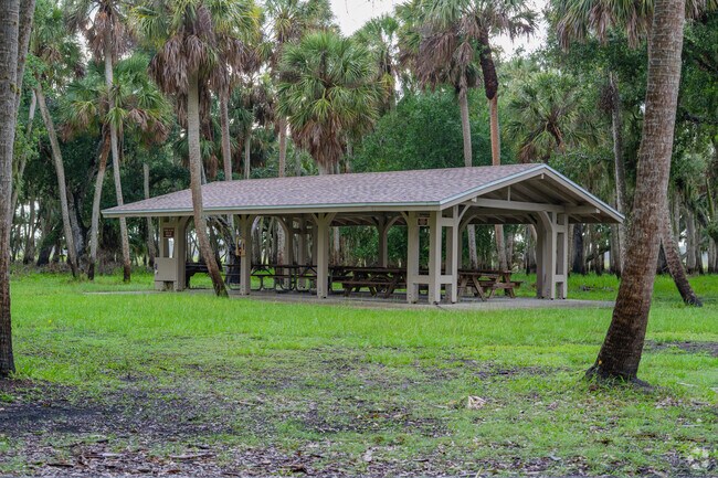 Picnic pavilion at Myakka River Park near Myakka Valley Ranches.