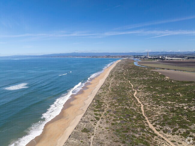 The Salinas River State Beach has a long coast line.