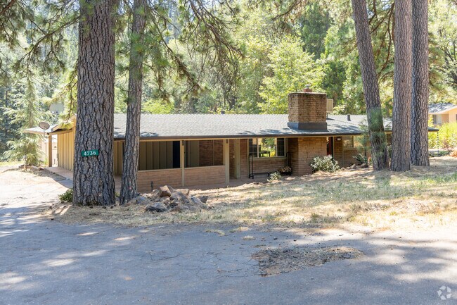 The terrain in Forest Ranch provides spaces for homes higher or lower than the road.