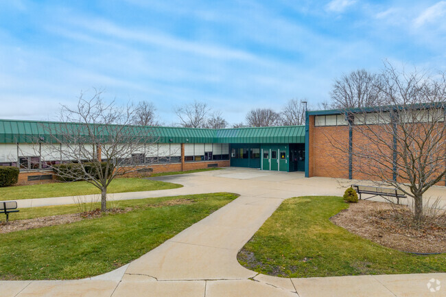 The entrance at Charles C. McGlinnen School.