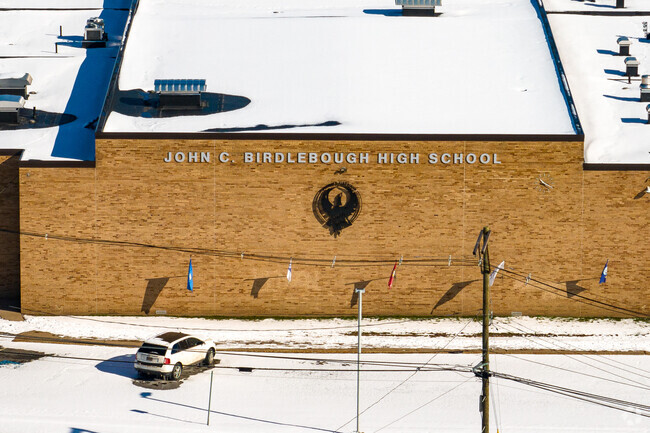 The main sign at John C. Birdlebough High School in Phoenix.