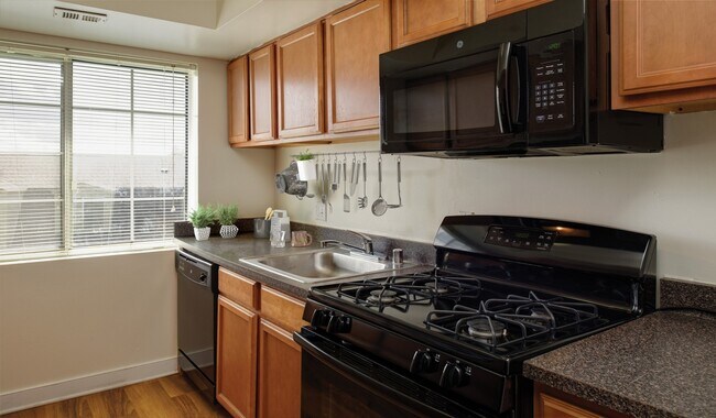 Kitchens provide ample cabinet and counter space