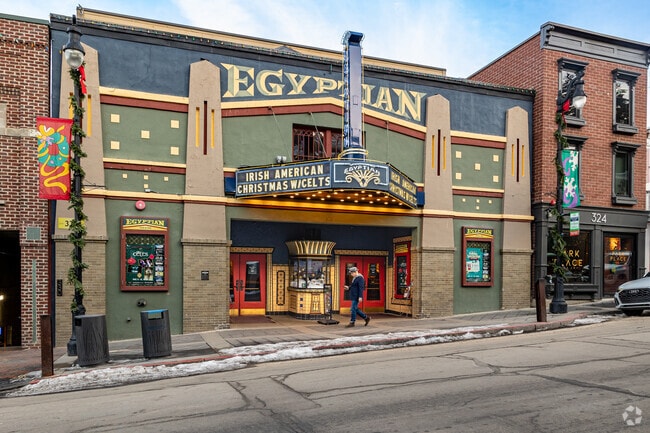 Watch a movie at the historic Egyptian Theater near Silver Summit.