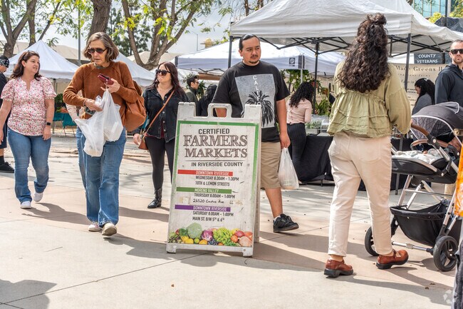 The Riverside Farmers Market opens year-round on Wednesdays in beautiful downtown.
