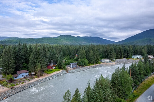 The scenic Mendenhall River runs through the picturesque Mendenhall Valley neighborhood.