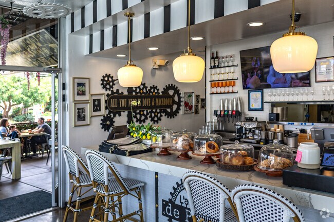 Sample delicious French dishes and pastries at L'atelier de Paris near Aviara.