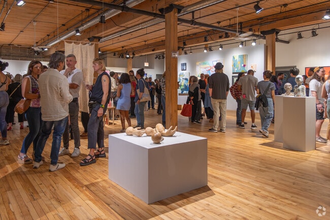 Bridgeport Art Center hots a open house every 3rd Friday of the month.