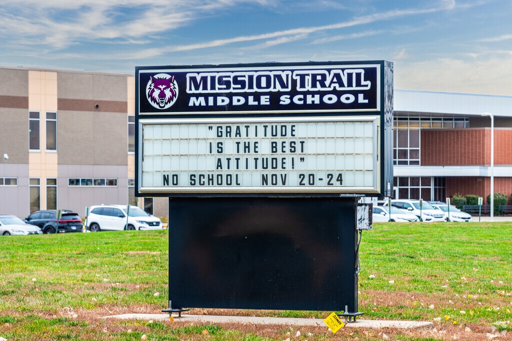Mission Trail Middle School is located in Olathe, Kansas.