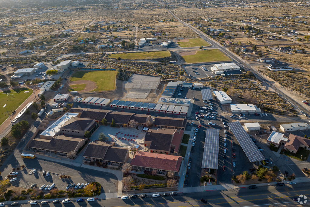 Snowline Academy offers a sprawling campus when viewed from above.
