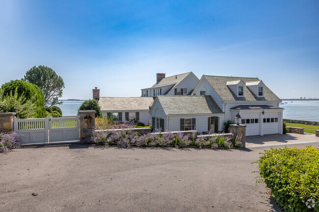 This seaside home in Squantam offers magnificent views of the ocean.
