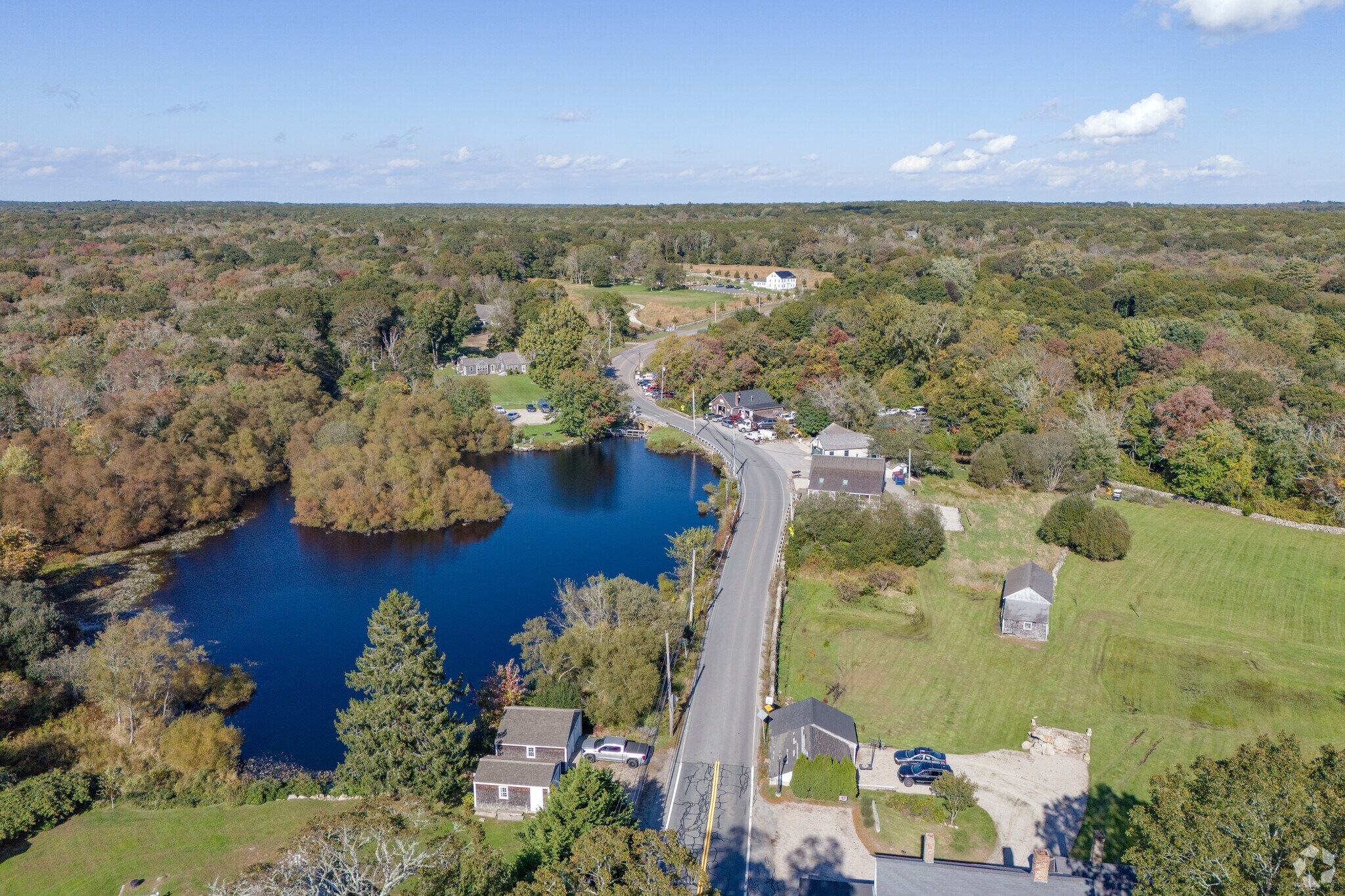 Looking over Gray's Mill Pond in the Adamsville neighborhood of Westport nature is abundant.