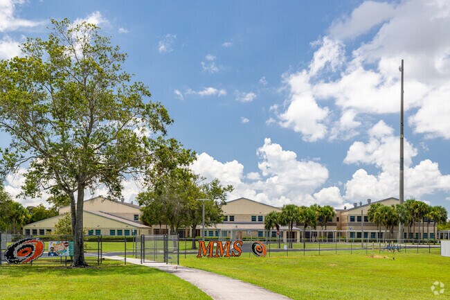 Manatee Middle School in Naples is a large public school near residential communities.