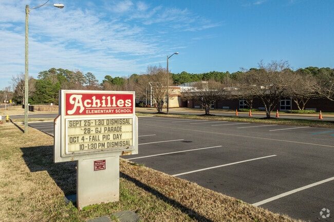 Achilles Elementary School is located on Guinea Rd in Hayes, VA.