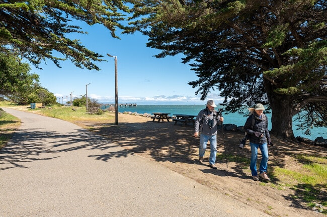 Older Candlestick Point residents can enjoy leisurely walks by the shore.