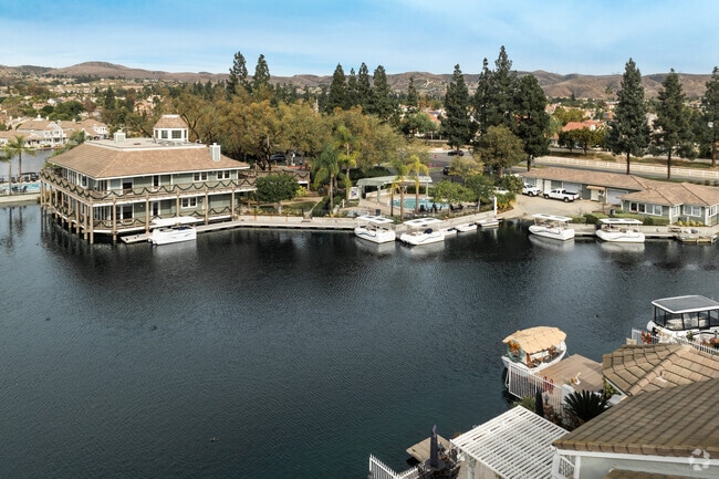 East Lake in Yorba Linda has beautiful rolling hills in the horizon.