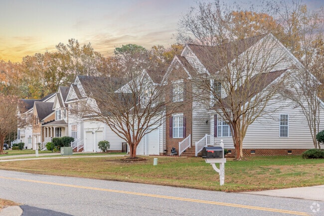 Traditonal two story homes line the streets of Carrollton.