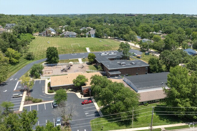 The Fulton School is nestled within a neighborhood.