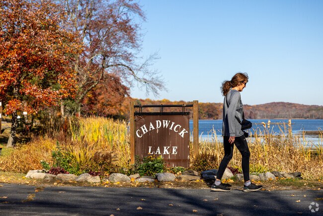 Chadwick Lake features walking trails and natural beauty.