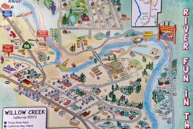 A Willow Creek activity map shows just how much fun you can find in the area.