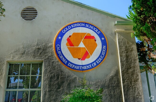 The Gold Ribbons School award is shown at Arroyo Vista Elementary in South Pasadena.