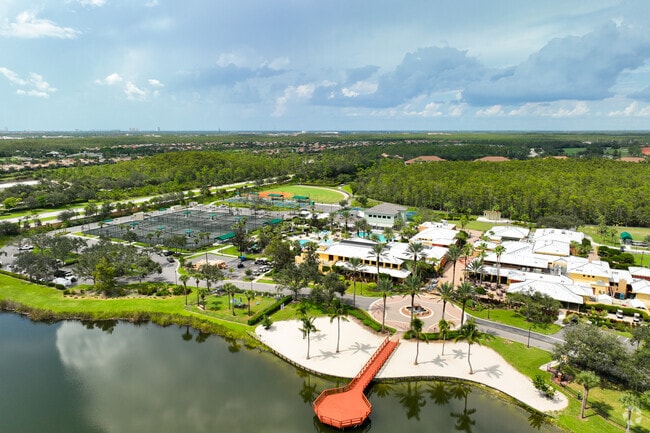 Full size aerial view of Pelican Preserve Town Center.