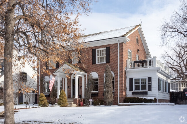 A colonial brick residence found in Alamo Placita.