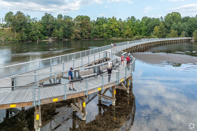 Follow the trail from Old Town to the Boardman Lake Bridge for panoramic nature views.