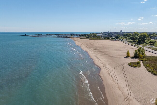 There are miles of pristine beach in Downtown Racine.
