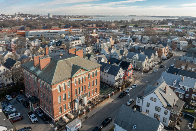 Roger Clap Elementary School in Dorchester is situated not far from the ocean.