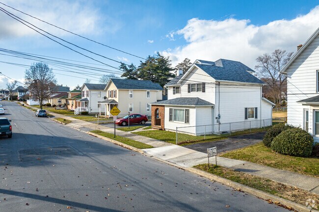 A wide range of home styles are on offer in Wyoming, PA, as shown on this residential street.