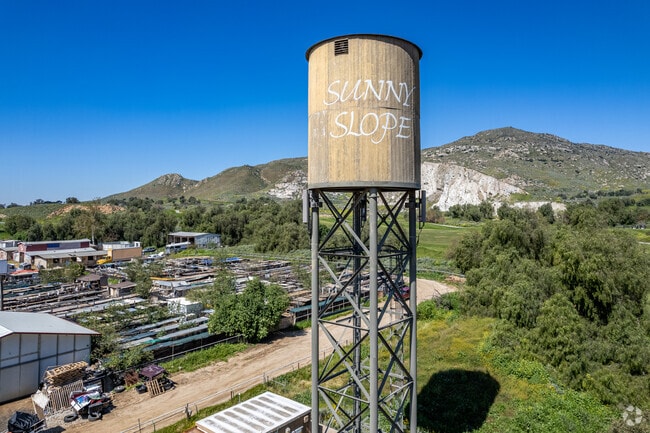 Historic water tower displays Sunnyslope’s name near Valley Way.