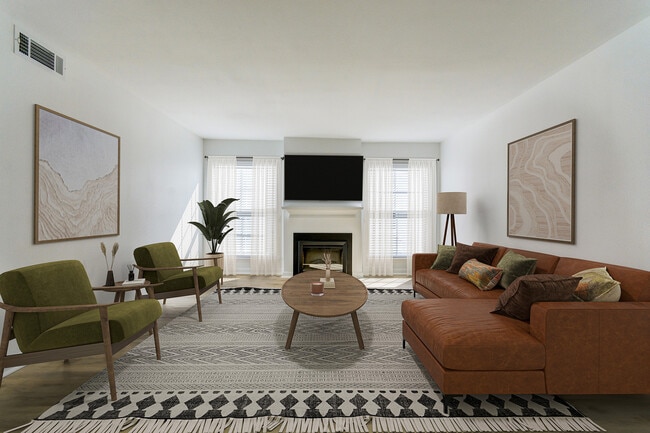 B3 Floorplan 2 Bed x 2 Bath Living Room