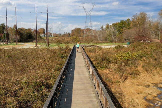 Enjoy scenic trails at Government Island in Aquia Harbour.