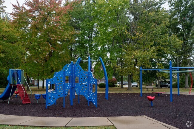 View of the playground at Bohrer County Park located in Concordia, MO.