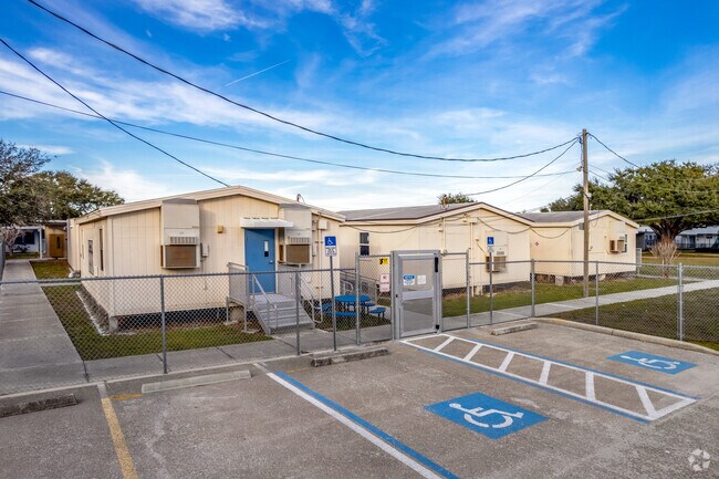 Some classes are held in portables at Blanton elementary school.