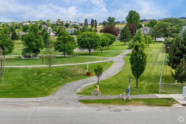 Trails weave through Miller Creek, perfect for hiking and biking enthusiasts.