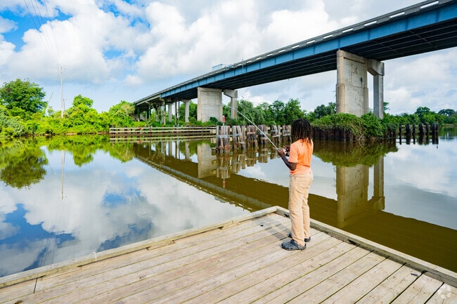 The San Bernard River is 105 miles long and is the perfect place for Brazoria residents to cast a line.