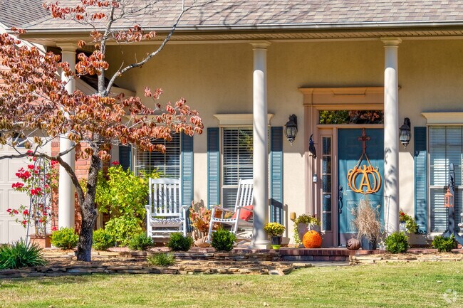 Comfy large front porches are a staple of Hillsborough homes.