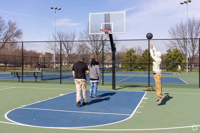 Bring some friends to King Farm Park  for a basketball game in King Farm.