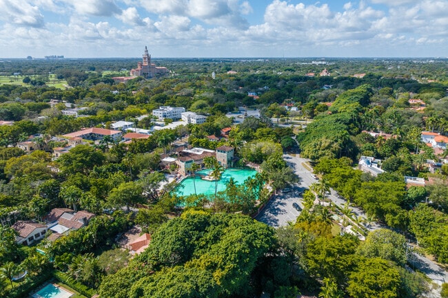 Beautiful aerial view of the Venetian Pool in Coral Gables.